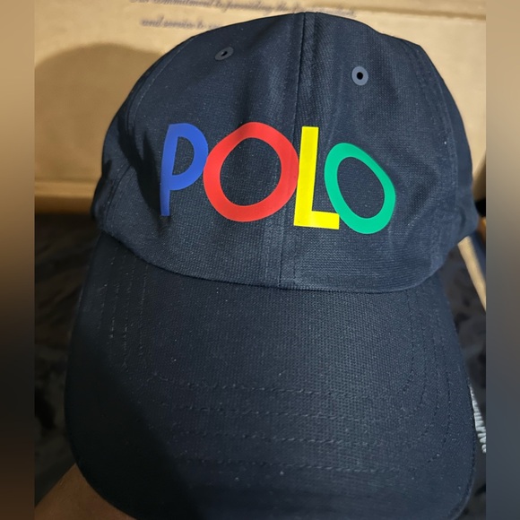 Polo Ralph Lauren Navy Multicolor Spellout Hat - Picture 4 of 4